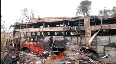 Rajasthan: Several feared dead after bus catches fire following collision on Dausa's Jaipur-Bandikui expressway, atleast 25 escape