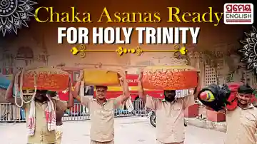 Chaka Asanas & Apsaras being crafted for Holy Trinity ahead of rituals in Puri