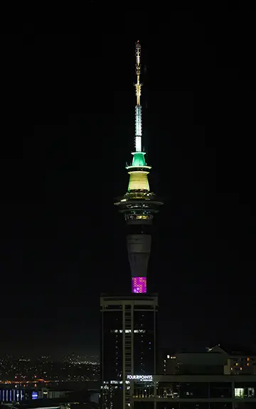 Iconic Sky Tower lights up in tricolour welcomes, PM Modi for historic visit to Auckland