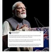 PM Modi Mourns Loss of Indian Tourists in Vietnam Boat Tragedy