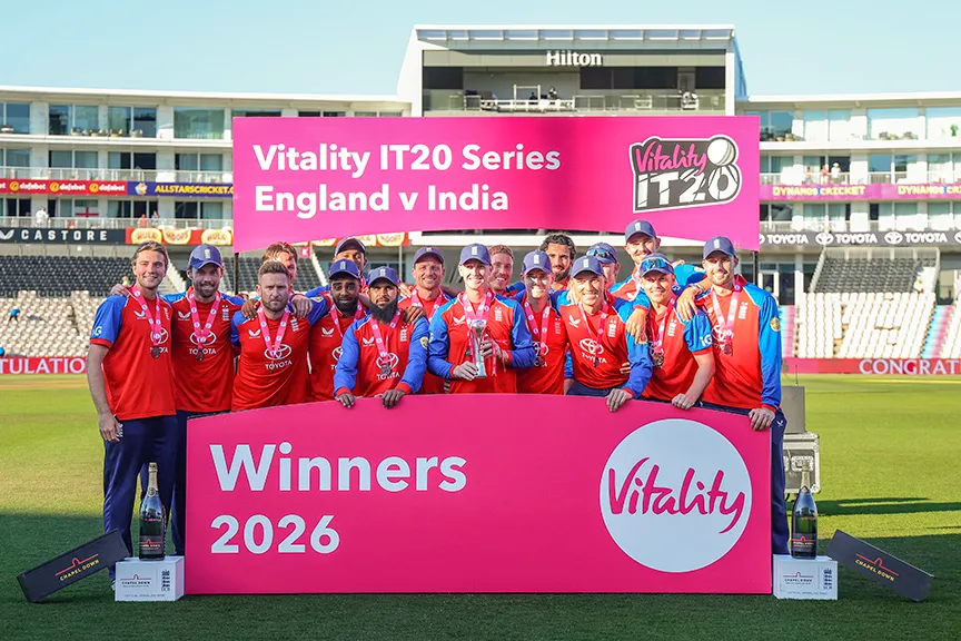England demolishes Indian cricket squad by 56 runs to secure dominant T20 series triumph