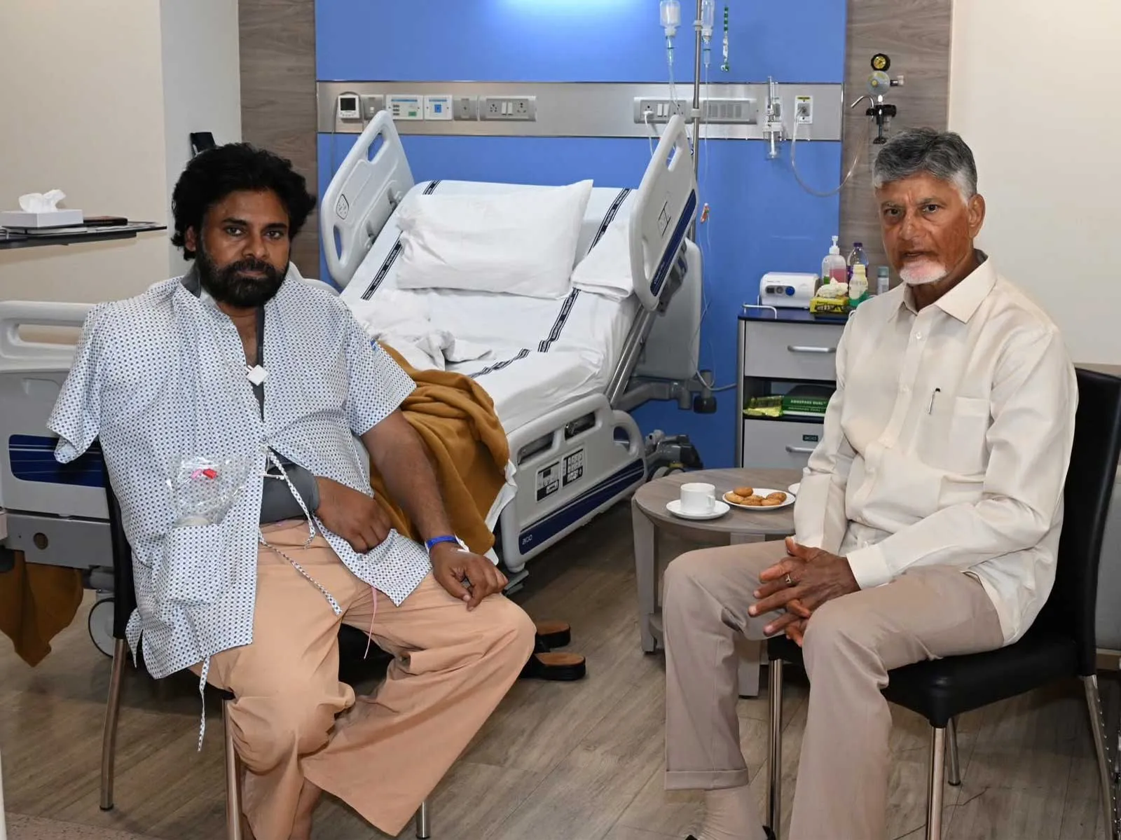 Pawan Kalyan undergoes shoulder surgery; CM Naidu visits him in Mumbai