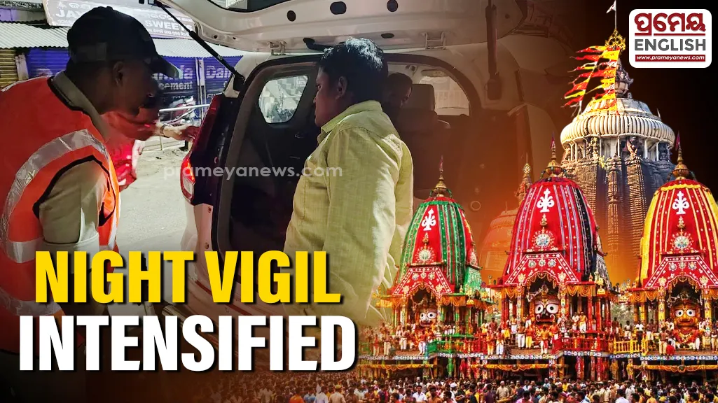 Odisha: Puri cops intensify night security measures ahead of Rath Yatra

