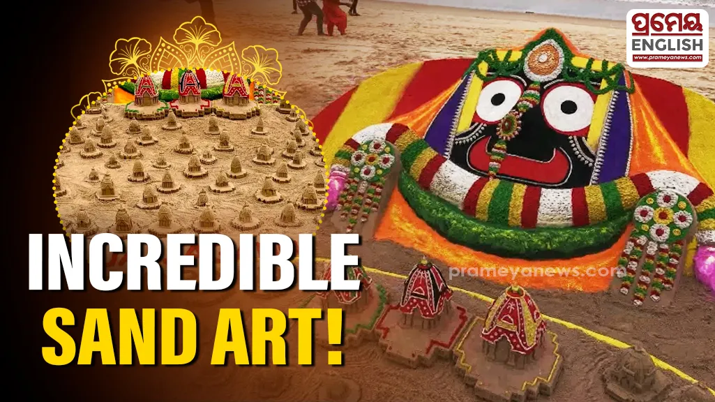 Sudarsan Pattnaik marks Rath Yatra with 100 intricate miniature sand chariots