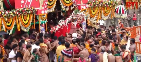The sacred Pahandi ritual, one of the most significant ceremonies of the annual Jagannath Rath Yatra, commenced on Thursday as Lord Sudarshan, Lord Balabhadra, Goddess Subhadra, and Lord Jagannath were ceremonially are being brought out of the 12th-century Jagannath Temple