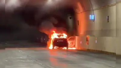 Mumbai Coastal Road tunnel fire guts family car while swift citizen action saves four lives