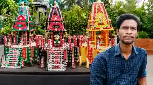 Rath Yatra 2026: Pipili Artisan creates stunning miniature replicas of chariots using shirt buttons