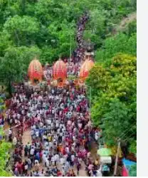 Thousands Brave Rain to Witness Patali Shrikhetra Rath Yatra