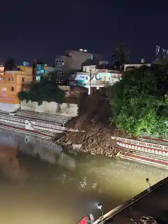 Heavy rainfall causes collapse of Shwetaganga boundary wall in Puri