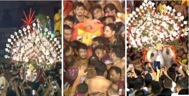 Puri Rath Yatra: Adapa Darshan continues as Lord Jagannath with sibling deities dazzle on sacred Craddle Altar at Shrigundicha Temple