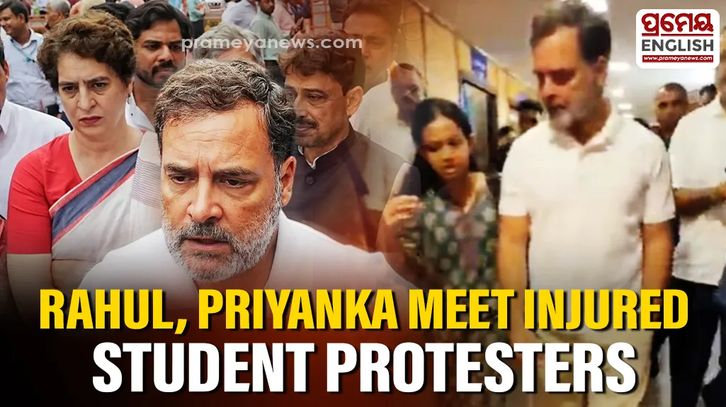 Rahul Gandhi, Priyanka meet injured student protestors