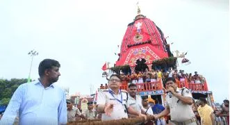 Odisha: Nandighosh, Darpadalan and Taladhwaja Chariots Undergo Dakshina Moda Ahead of Bahuda Yatra in Puri