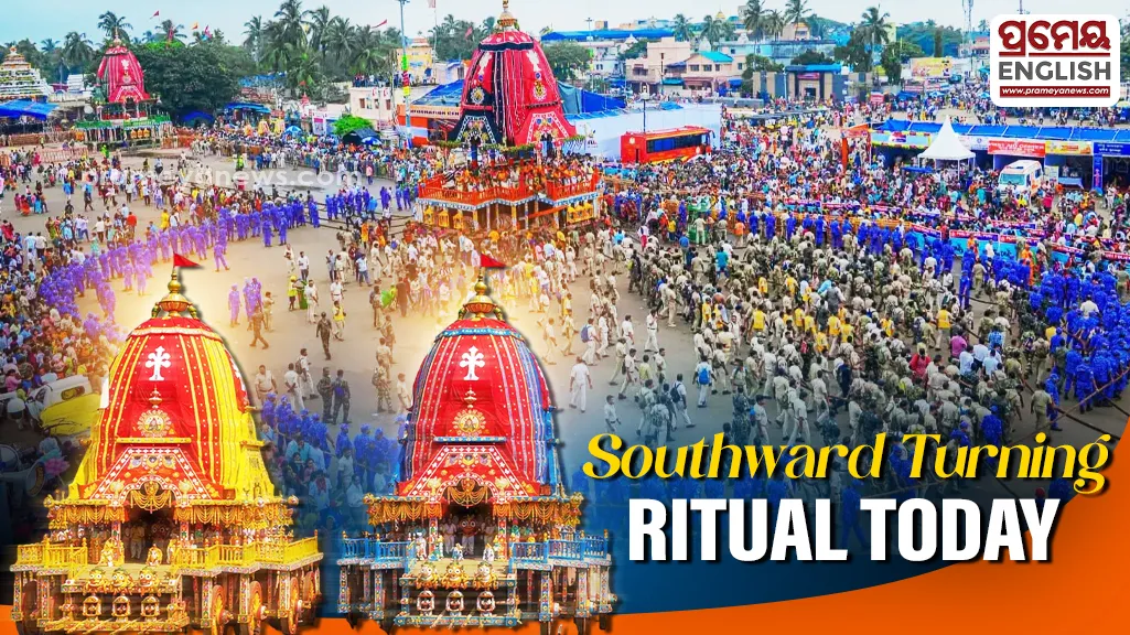 The Dakshina Moda of the Taladhwaja chariot is expected to be completed today, after which Lord Jagannath's Nandighosha chariot will be pulled towards the Saradhabali area as preparations for the return procession continue.