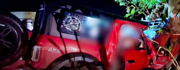 Three family members killed, minor critically injured as ‘Thar’ SUV crashes into tree in Keonjhar

