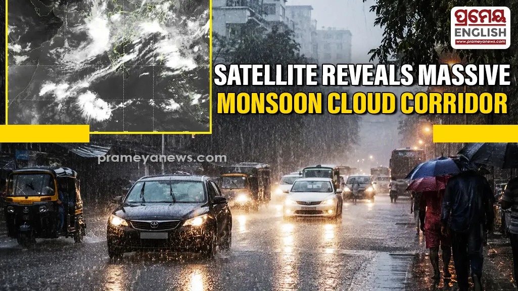 Satellite Imagery Reveals active Asian monsoon Convergence Corridor bringing heavy Rain