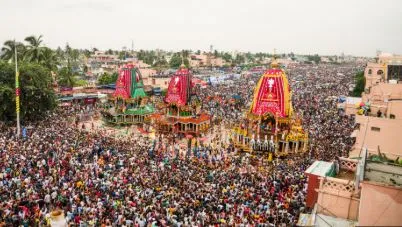 Chariot pulling begins in Puri with Lord Balabhadra’s Taladhwaja