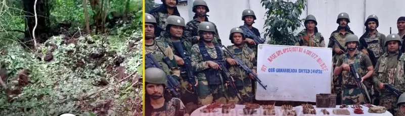 Major maoist dump unearthed in Malkangiri forest during Joint Search Operation

