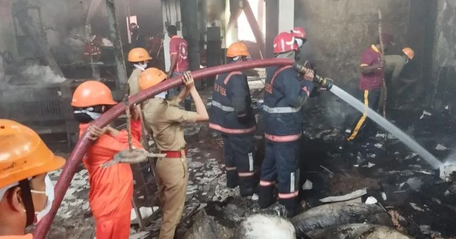 Oil mill in Kerala’s Beypore gutted into ashes

