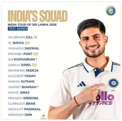 Shubman Gill Leads India in Sri Lanka Test Series as Ravindra Jadeja Returns to Squad