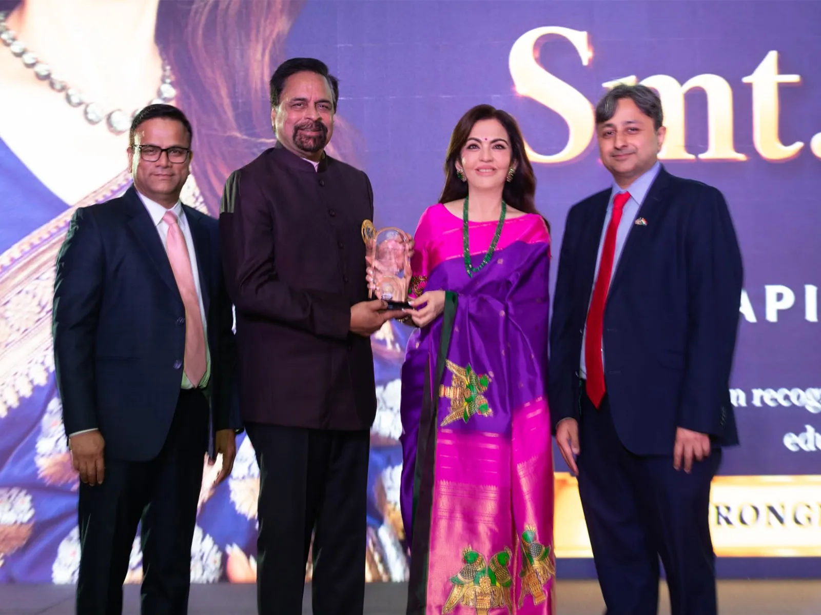 Nita Ambani honoured with AAPI Humanitarian Award, Key to Tampa City for philanthropic contributions

