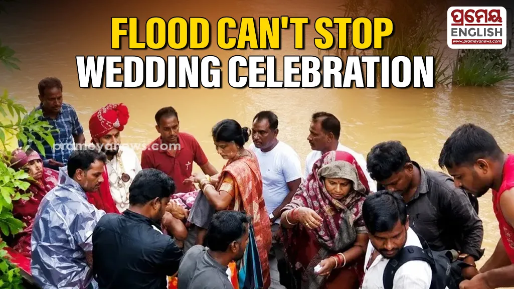  In a heartwarming display of resilience amid devastating floods, an Odisha Disaster Rapid Action Force (ODRAF) team helped a groom reach his wedding venue by boat after floodwaters cut off his village from the outside world