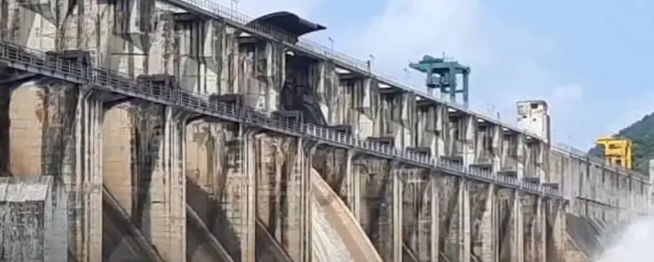 Rengali Dam releases first floodwater of the season

