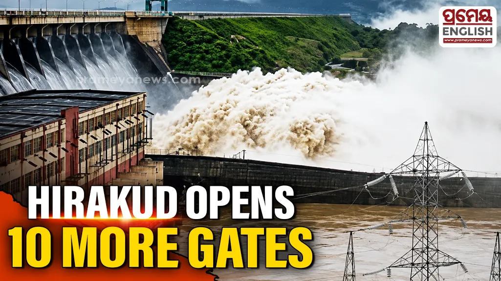 Hirakud opens 10 more gates; floodwater now being released through 12 sluices

