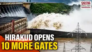 Hirakud opens 10 more gates; floodwater now being released through 12 sluices