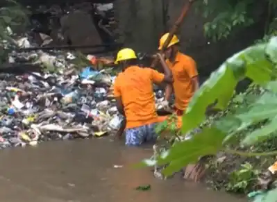 Trash collector  swept away in bulged drain near Vani Vihar in Bhubaneswar