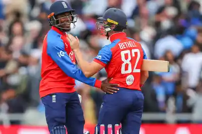 Jacob Bethell powers England to spectacular victory over India in Manchester T20 showdown