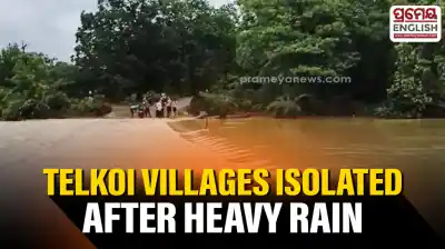 Heavy rain cuts off five villages in Keonjhar's Telkoi; car swept away in floodwaters