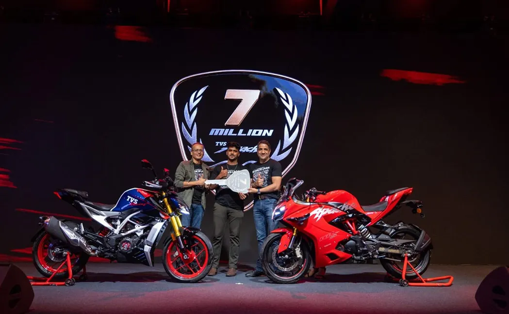 TVS Apache Marks Seven Million Global Riders with Powerful Tu Race Laga Campaign Launch