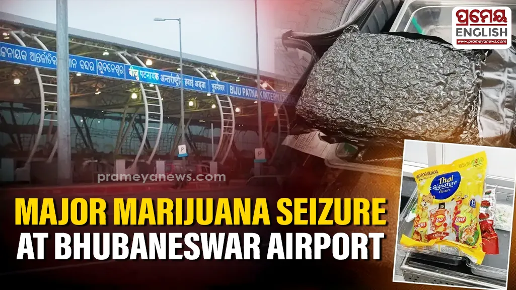 ₹5 Crore worth of Marijuana seized at Bhubaneswar airport; passenger detained

