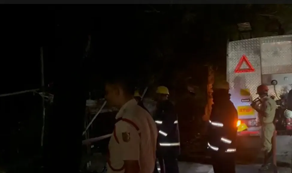 Scrap warehouse gutted in massive fire near Mangala Ghat Bridge on Puri-Brahmagiri Road

