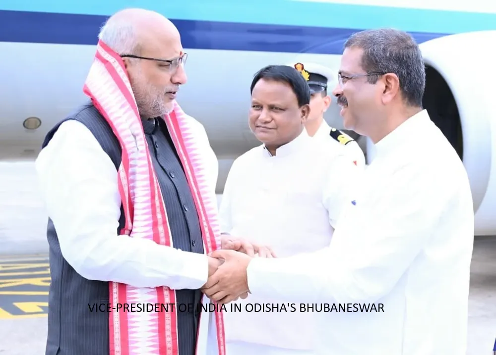 Vice-President CP Radhakrishnan arrives at Bhubaneswar