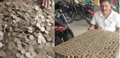 Man buys Rs 1.10 lakh bike using 11,000 ten-rupee coins in Telangana
