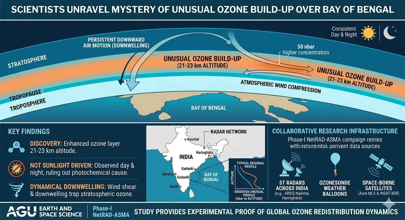 Scientists unravel mystery of unusual ozone build-up over Bay of Bengal