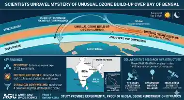 Scientists unravel mystery of unusual ozone build-up over Bay of Bengal