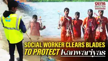 Social worker collects over 10,000 discarded blades from Gadgadia Ghat to protect Kanwariyas