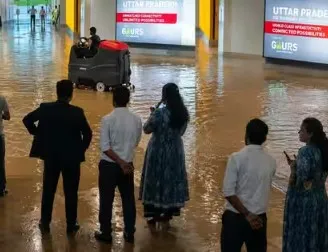 Airport or seaport??? Noida airport waterlogging sparks online mockery

