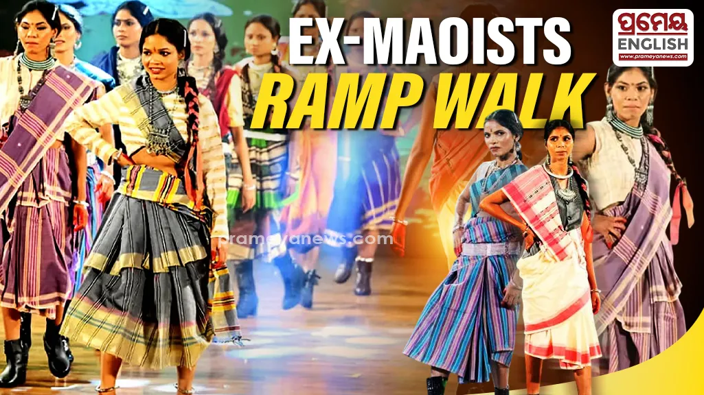Former women maoists walk ramp in Chhattisgarh, showcase Kosa Silk