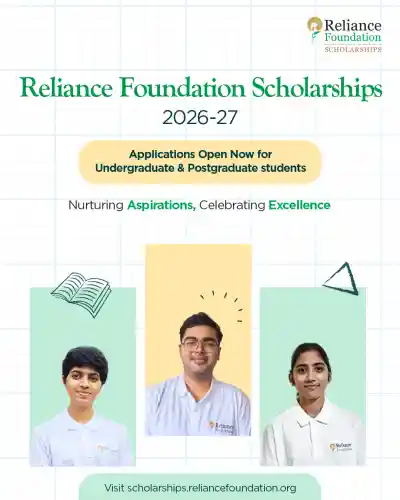 Reliance Foundation’s Scholarships open for applications; to award 5100 first year UG & PG students