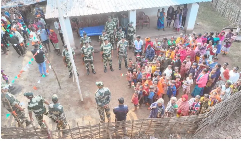 Tricolour Hoisted for First Time in Maoist Stronghold villages in Chhattisgarh's Abujhmad 