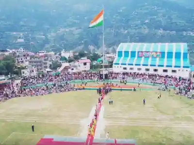 J-K: 100-ft high tricolour installed at Doda Stadium on Independence Day
