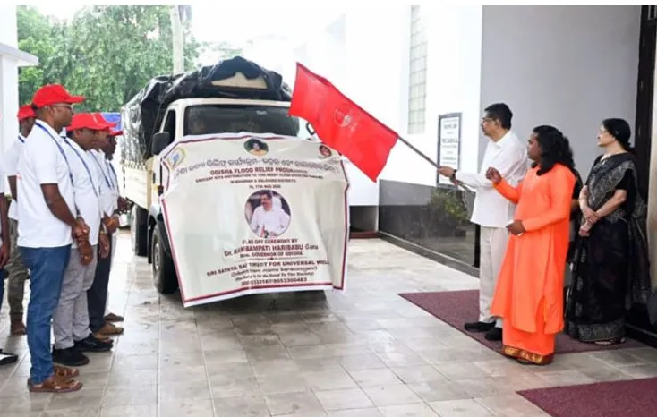 Odisha Governor Flags Off Relief Materials for Flood-Affected Districts