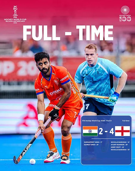 India Suffer Heartbreaking Defeat to England at Mens Hockey World Cup 2026