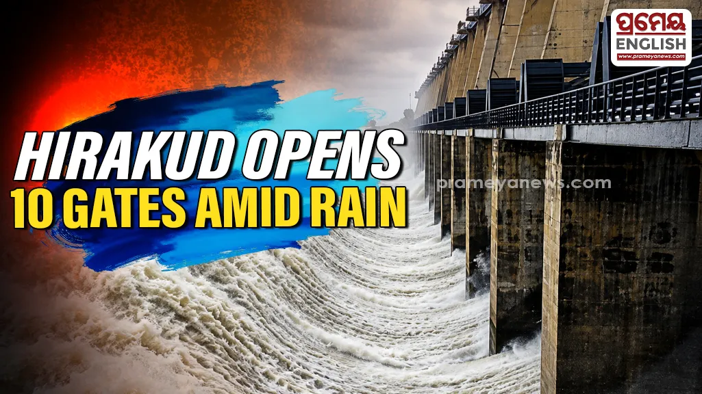 Hirakud Dam: 10 gates open as water inflow rises amid heavy rain