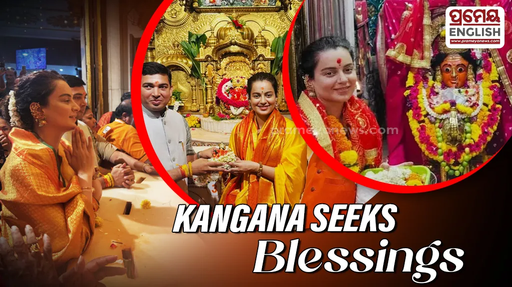 Kangana shared moments from her spiritual outing on social media, posting pictures and updates from the temple visits.