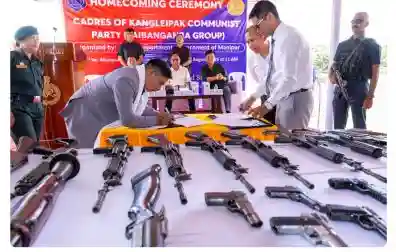 46 KCP-Taibangngaba Cadres Surrender Arms in Manipur
