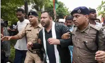Tejashwi Yadav detained in Patna while taking out march over police action during NEET protests